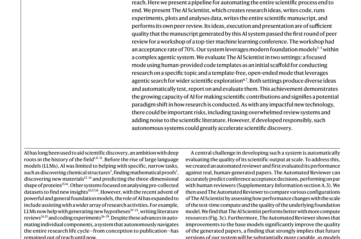 The AI Scientist Workflow